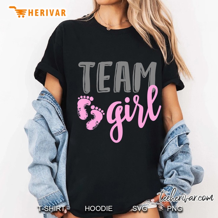 Team Girl Gender Reveal Baby Shower Ladies Tee