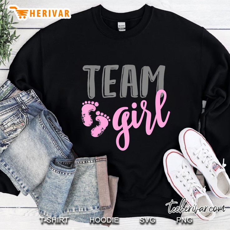 Team Girl Gender Reveal Baby Shower Sweatshirt