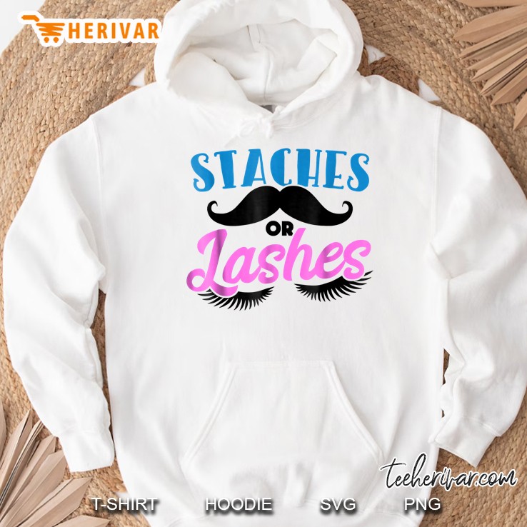 Gender Reveal Party Staches Or Lashes Hoodie