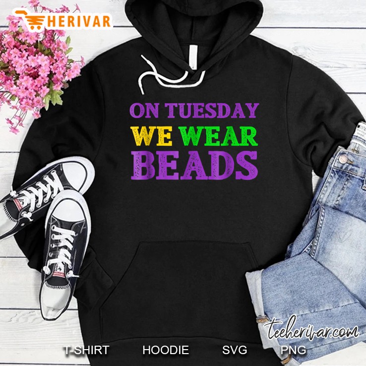 On Tuesday We Wear Beads Mardi Gras Version Mugs