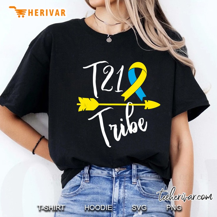 T21 Tribe Blue Yellow Ribbon And Arrow Version Ladies Tee
