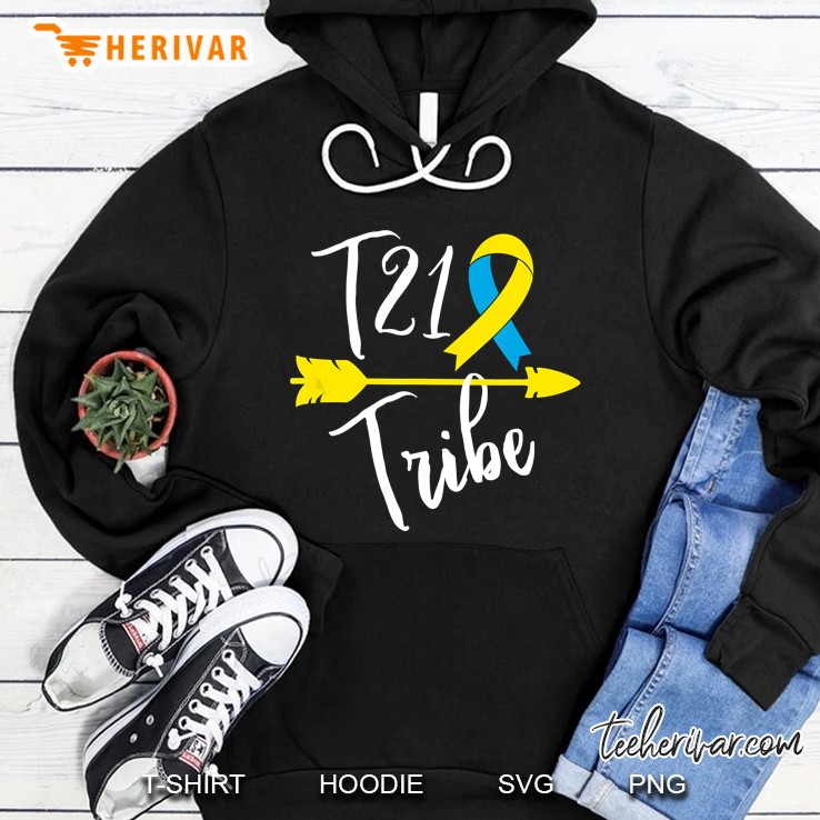 T21 Tribe Blue Yellow Ribbon And Arrow Version Hoodie
