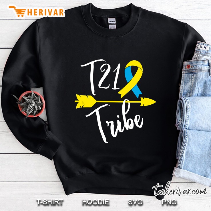 T21 Tribe Blue Yellow Ribbon And Arrow Version Sweatshirt