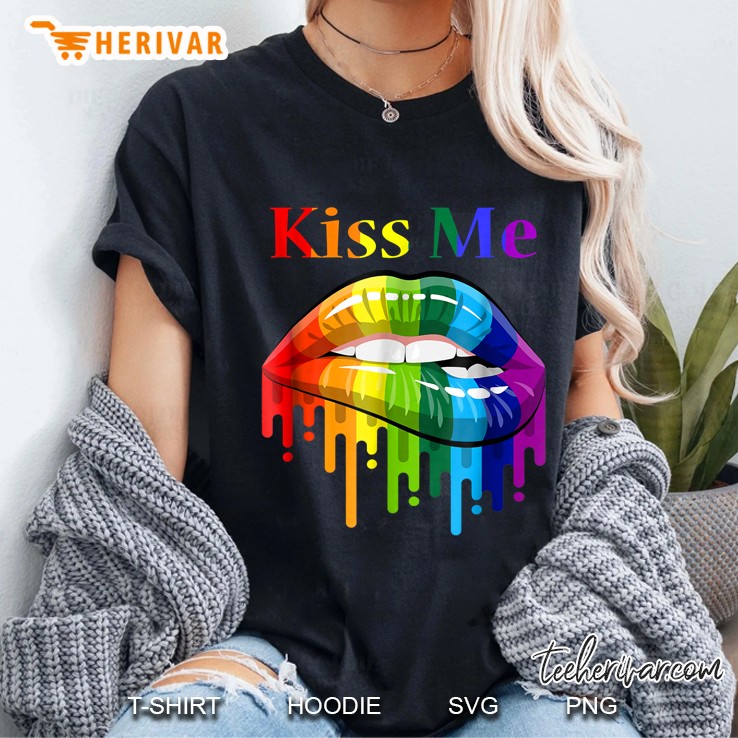 Kiss Me LGBT Pride Lips Version Hoodie