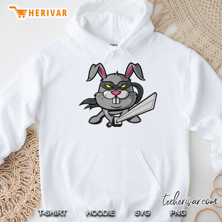 Ninja Rabbit Cartoon Bunny Character Hoodie