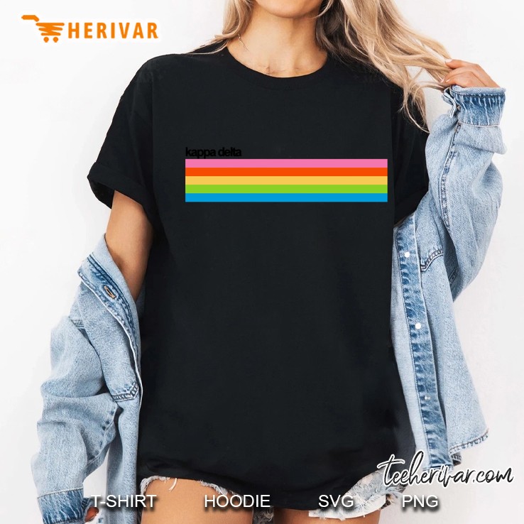 Kappa Delta Rainbow Stripes Version Ladies Tee