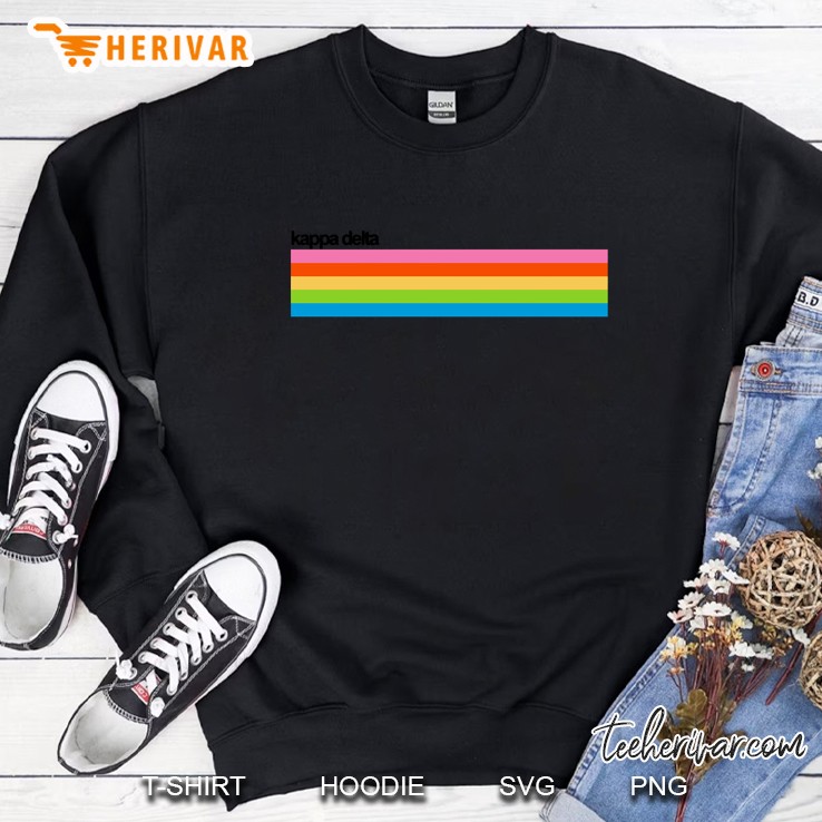 Kappa Delta Rainbow Stripes Version Sweatshirt