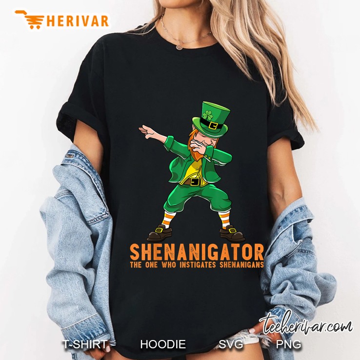 Shenanigator The One Who Instigates Shenanigans Dabbing Leprechaun Version Ladies Tee