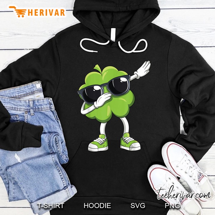 Dabbing Four Leaf Clover With Sunglasses Hoodie