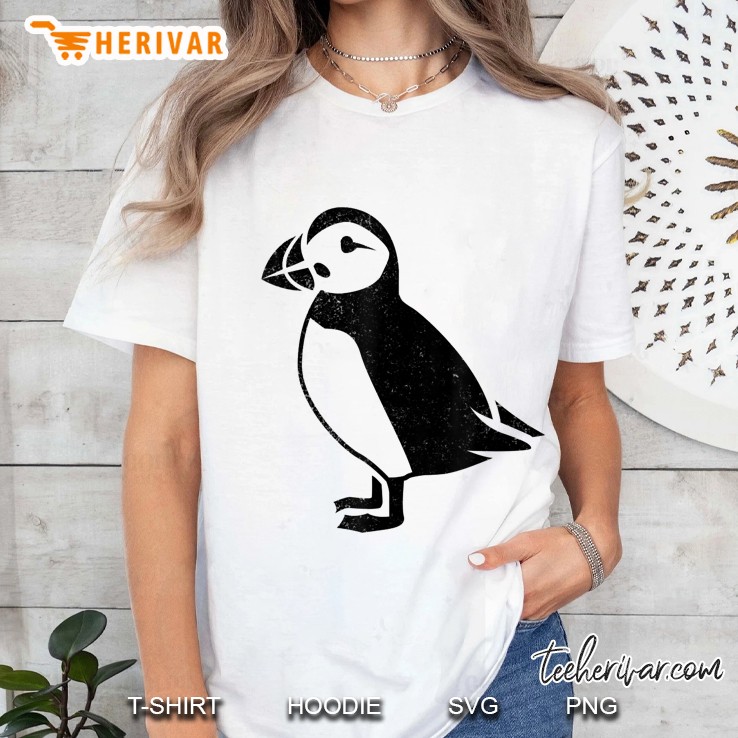 Puffin Iceland Distorted Cute Bird Ladies Tee