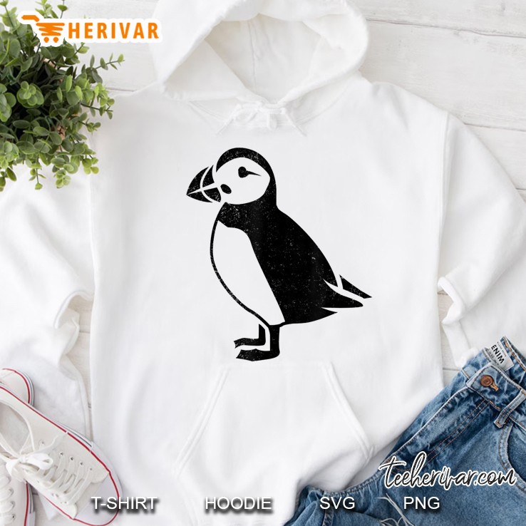 Puffin Iceland Distorted Cute Bird Hoodie