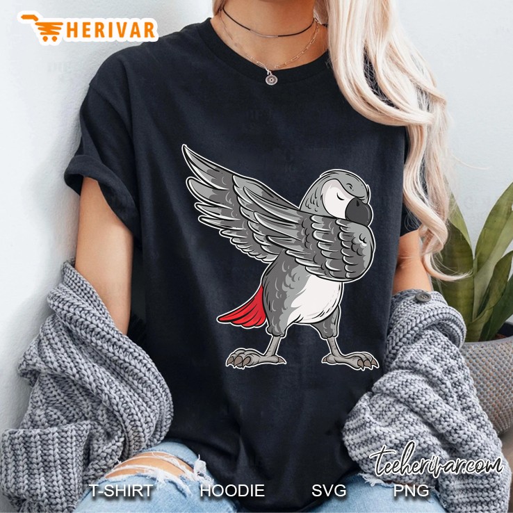 Dabbing African Grey Parrot Ladies Tee