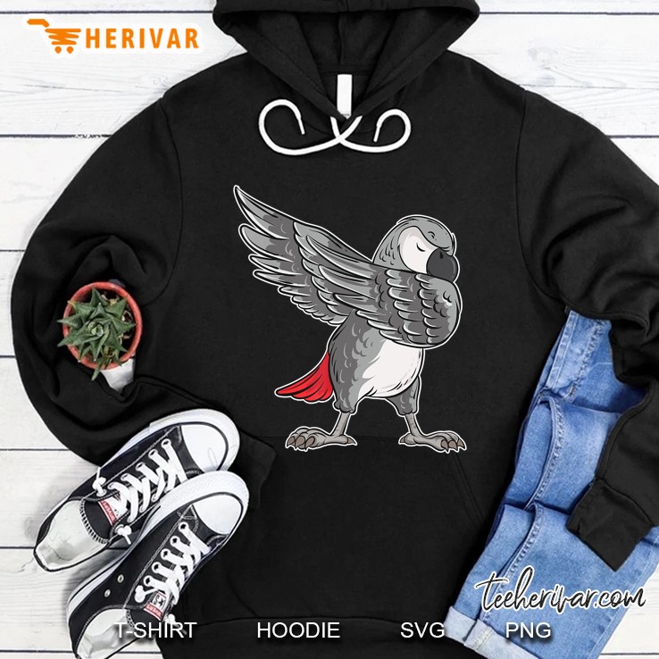 Dabbing African Grey Parrot Hoodie
