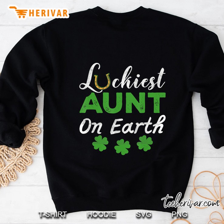 Luckiest Aunt On Earth Four Leaf Clover Version Sweatshirt