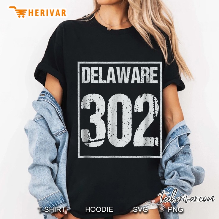 Delaware 302 Grunge Version Ladies Tee