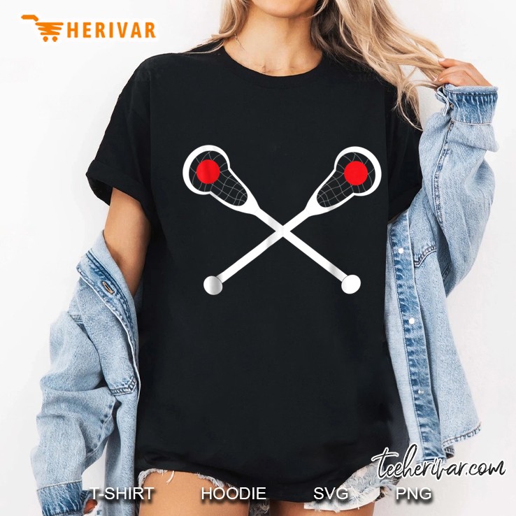 Lacrosse Sticks Cross Ladies Tee