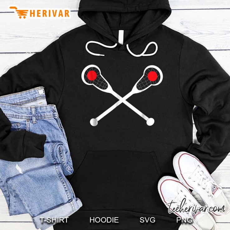 Lacrosse Sticks Cross Hoodie