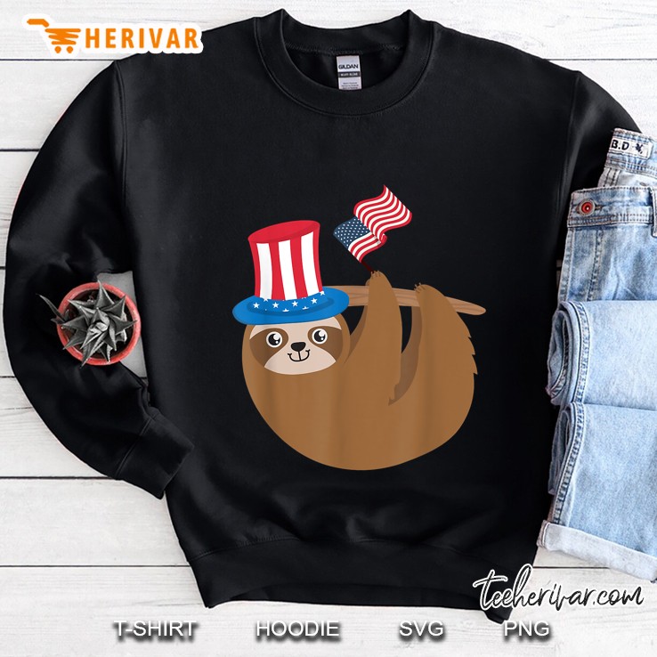 Patriotic Sloth USA Version2 Sweatshirt