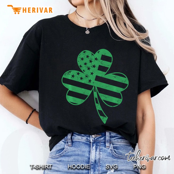 American Flag Shamrock Ladies Tee