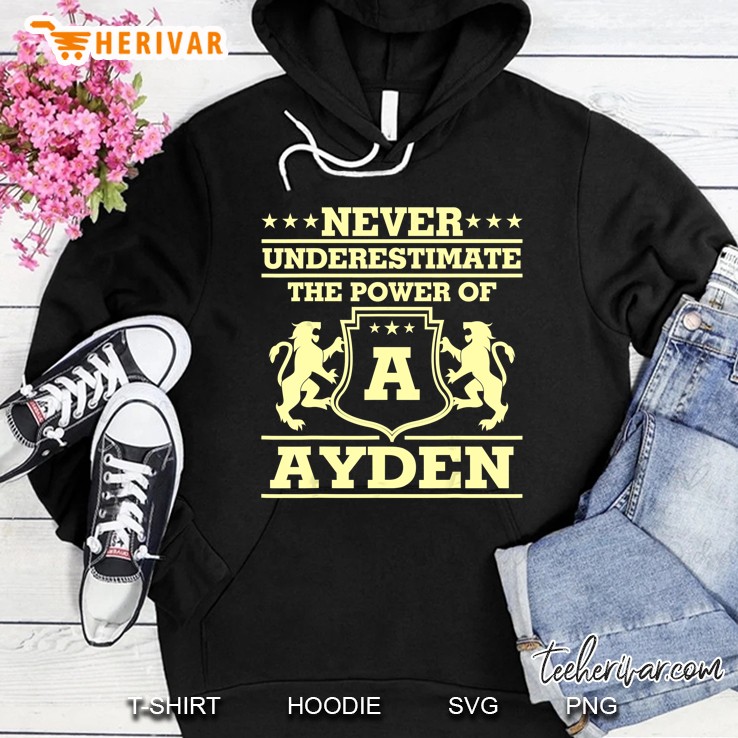 Never Underestimate The Power Of Ayden Hoodie