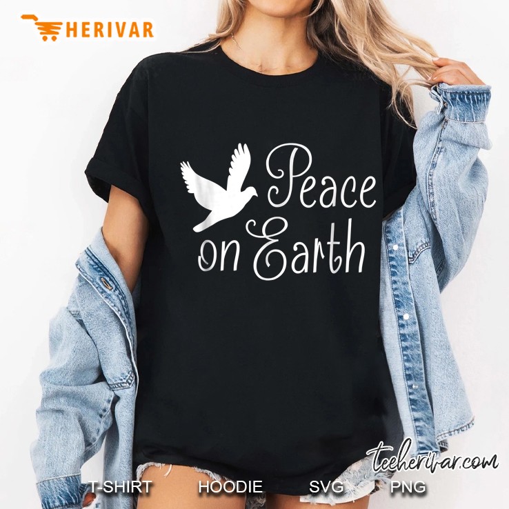 Peace On Earth Flying White Pigeon Silhouette Version Hoodie