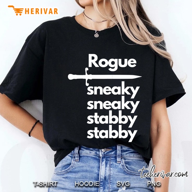 Rogue Sneaky Sneaky Stabby Stabby Sword Silhouette Version Hoodie