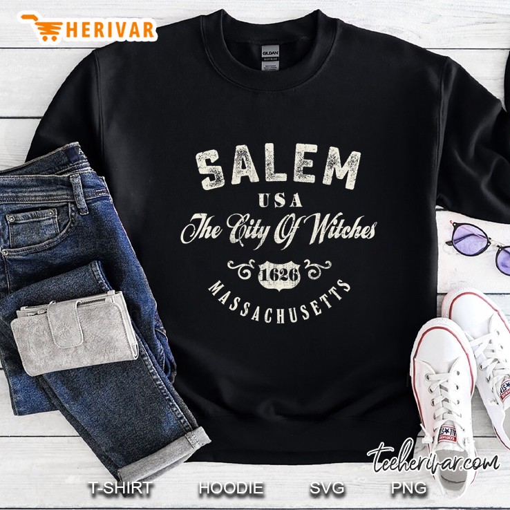 Salem USA The City Of Witches 1626 Massachusetts Grunge Version Sweatshirt