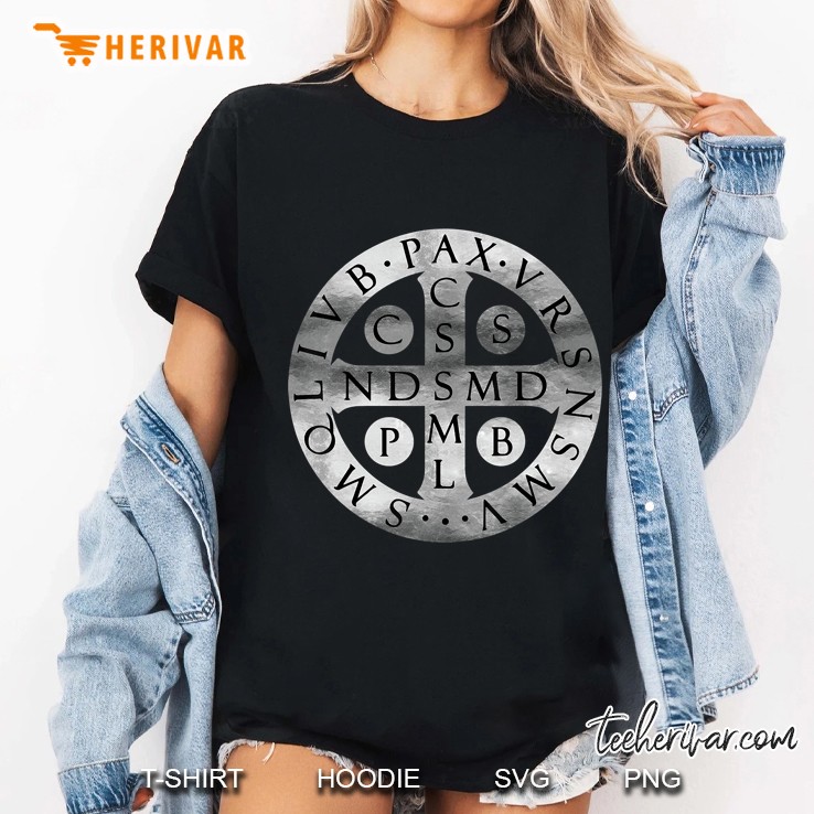 Smplivb Pax Vrsnsmv Cssml Ndsmd St Benedict Medal Ladies Tee