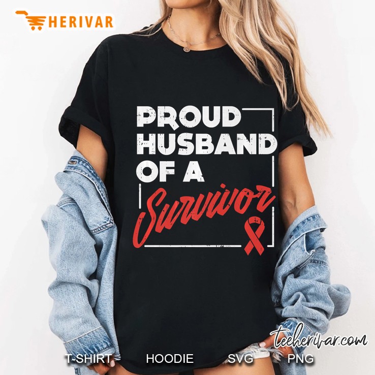 Proud Husband Of A Survivor Ladies Tee