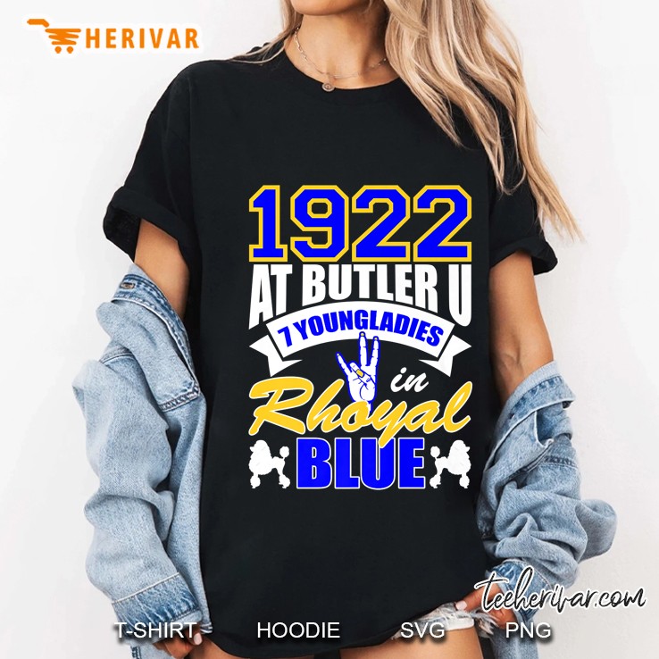 1922 At Butler U 7 Youngladies In Rhoyal Blue Ladies Tee