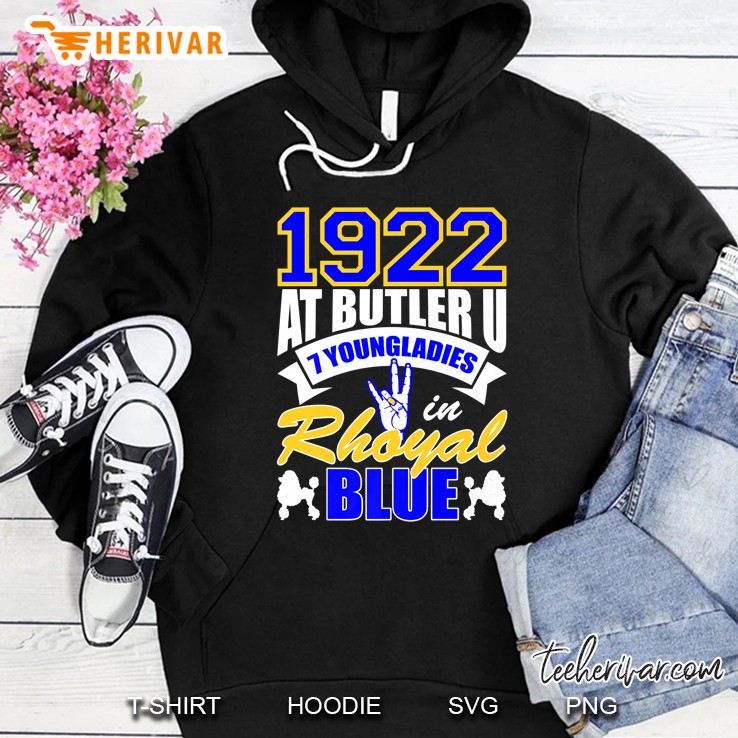 1922 At Butler U 7 Youngladies In Rhoyal Blue Hoodie
