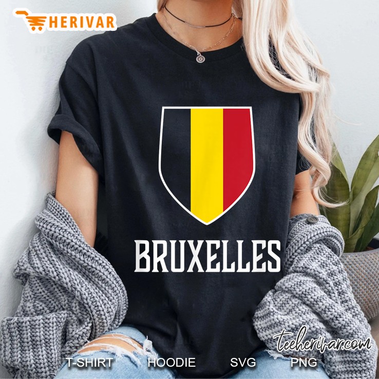 Bruxelles Belgium Flag Ladies Tee