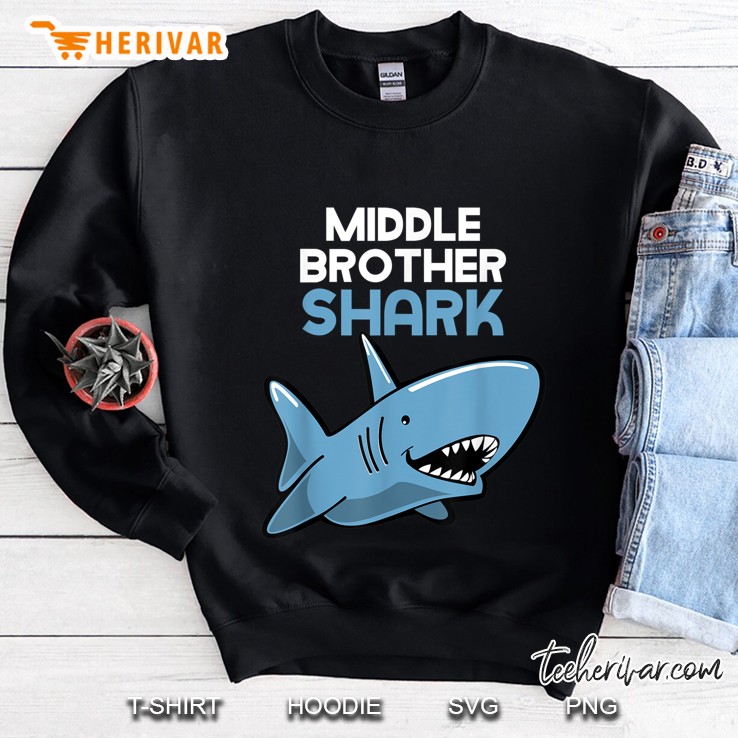 Middle Brother Shark Funny Shark Version Sweatshirt