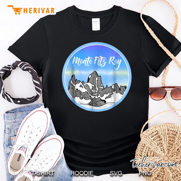Mount Fitz Roy Mountain Line Art Shirt