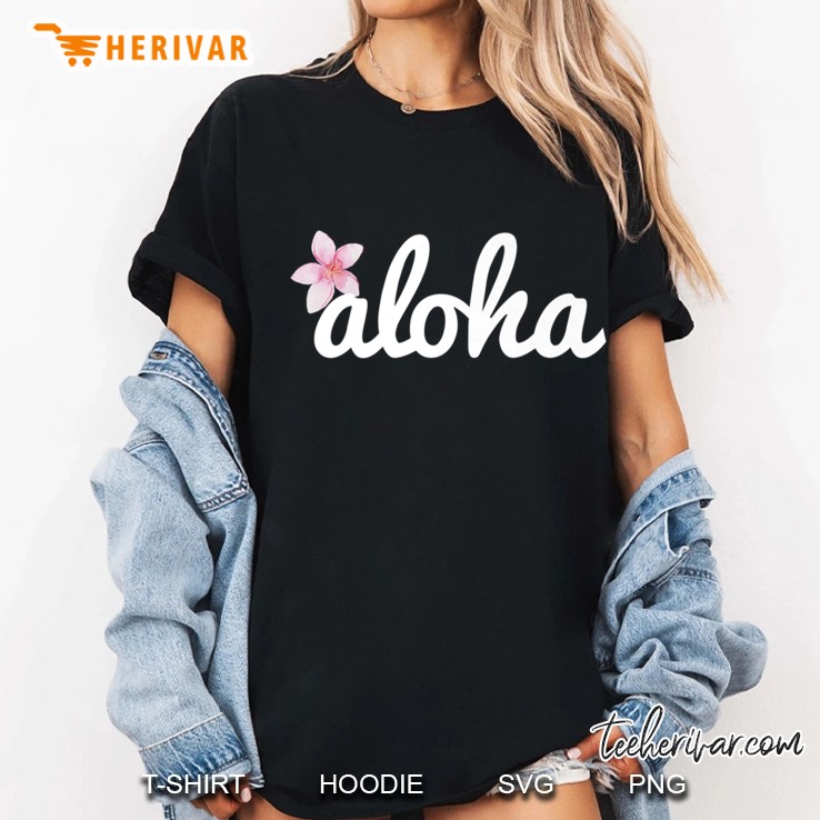Aloha Ohana Hawaiian Flower Version Ladies Tee