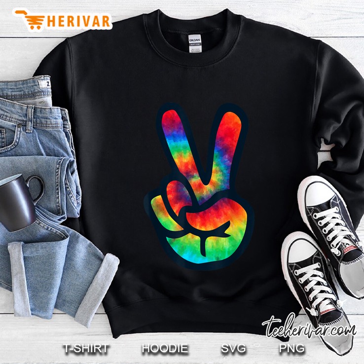Peace Sign Hand Tie Dye Version Sweatshirt