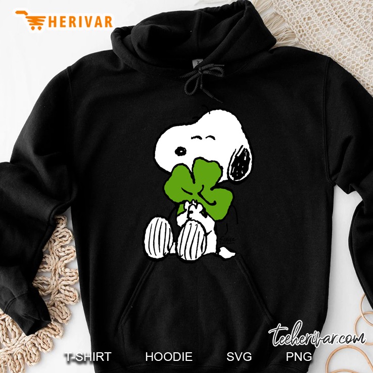 Peanuts Snoopy Hugging Shamrock Hoodie