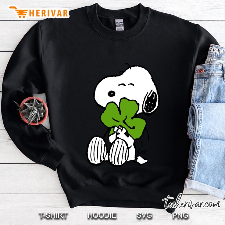 Peanuts Snoopy Hugging Shamrock Sweatshirt