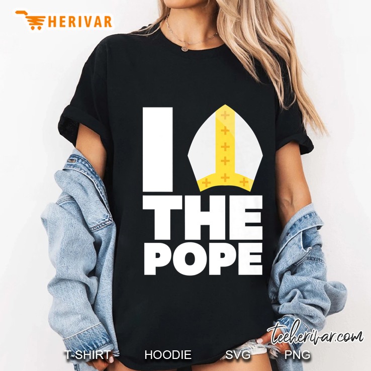 I The Pope Is Dope Pope Francis Hat Version Ladies Tee
