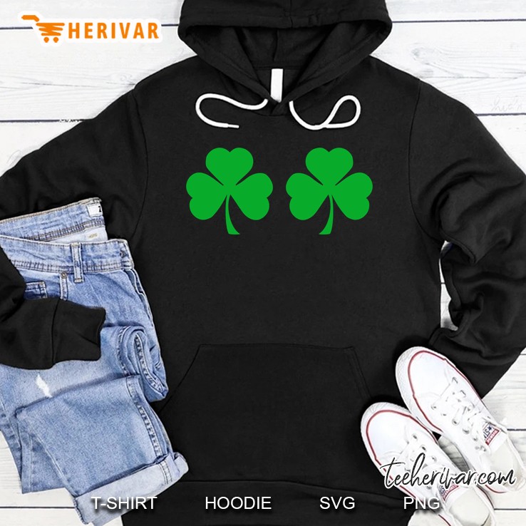 Shamrocks Boobs St Patricks Day Hoodie