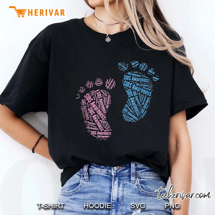 Sids Awareness Baby Footprint Version Ladies Tee