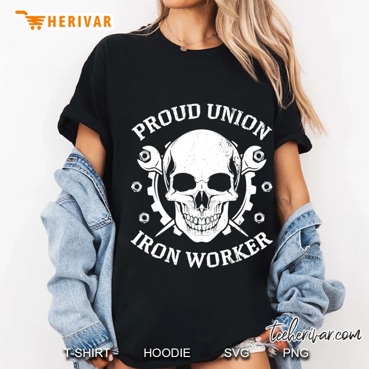Proud Union Iron Worker Skull Version Ladies Tee