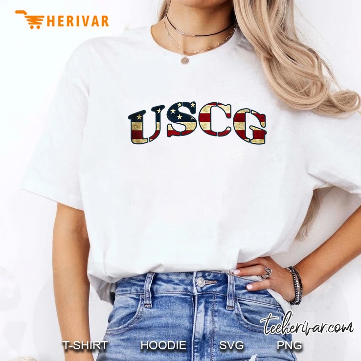 United States Coast Guard USCG American Flag Ladies Tee