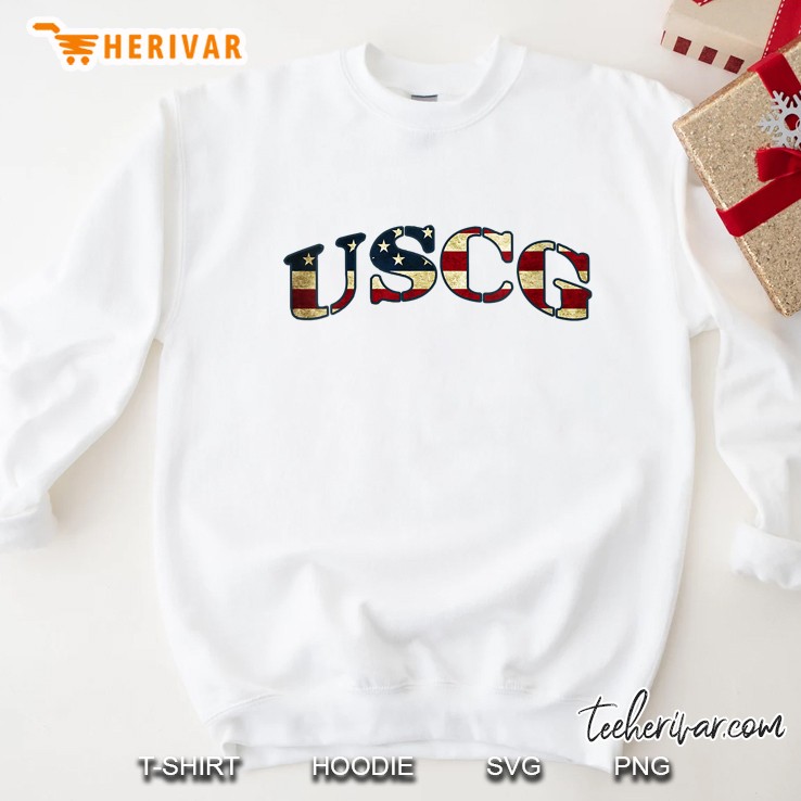 United States Coast Guard USCG American Flag Sweatshirt