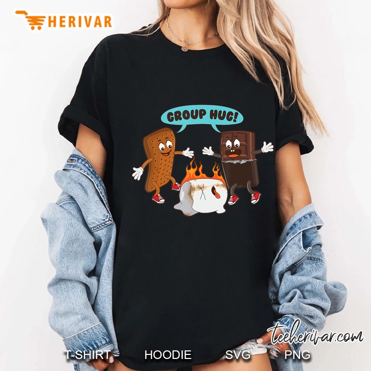 Group Hug S'mores Cracker Chocolate And Marshmallow Version Hoodie