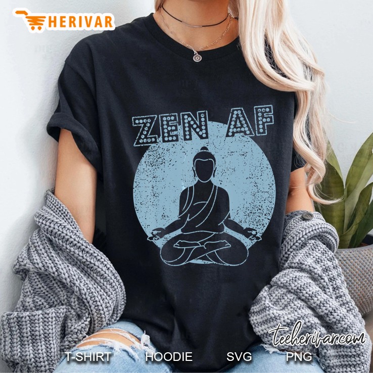 Zen Af Buddha Silhouette Version Ladies Tee