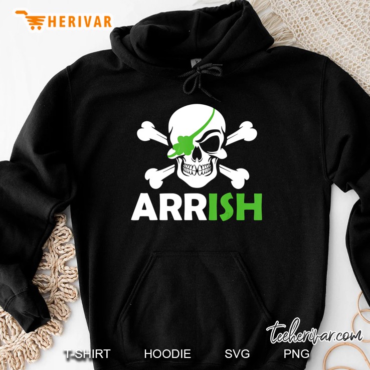 Arrish Pirate Skull And Cross Bones Shamrock Version Mugs