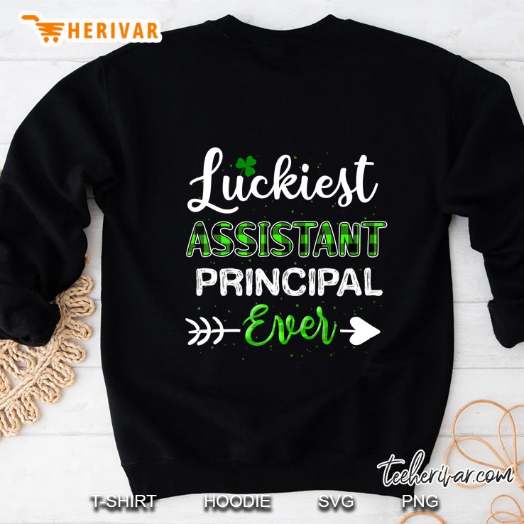 Luckiest Assistant Principal Ever Shamrock Plaid Version Sweatshirt