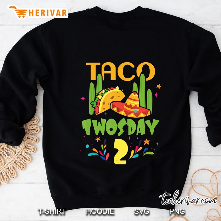 Taco Twosday 2 Two Year Old Boy Girl Birthday Sweatshirt