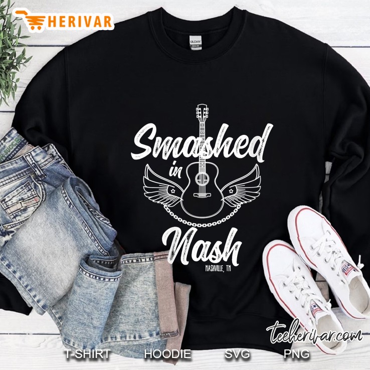 Smashed In Nash Drinking Party Guitar Sweatshirt